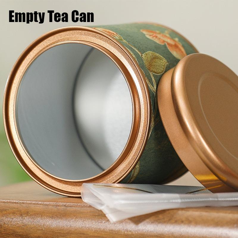 Flower Pattern Empty Tea Tin Can Household Green Black Tea Sealed Jar Spice Jars Small Packaging Gift Box Tinplate Storage Can