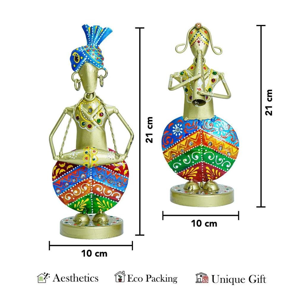 Nostrae Metal Show Pieces for Home Decor | Gift Items for Showcase, TV Unit Decoration | Statue, Figurines, Artifacts for Table, Living Room Decor