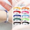 Pulseira de Identificação de Silicone Segura para Meninas Meninos, Pulseira Personalizada de Borracha com Nome