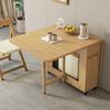 Zhigong Solid Wood Folding Dining Table and Chair Set for Apartments - Multifunctional, Movable Home Furniture