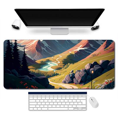 Mountain Desk Mat Nonslip and Waterproof Gaming Mouse Pad Office and Gaming Desk Decorative Mat A Perfect Gift for Friends