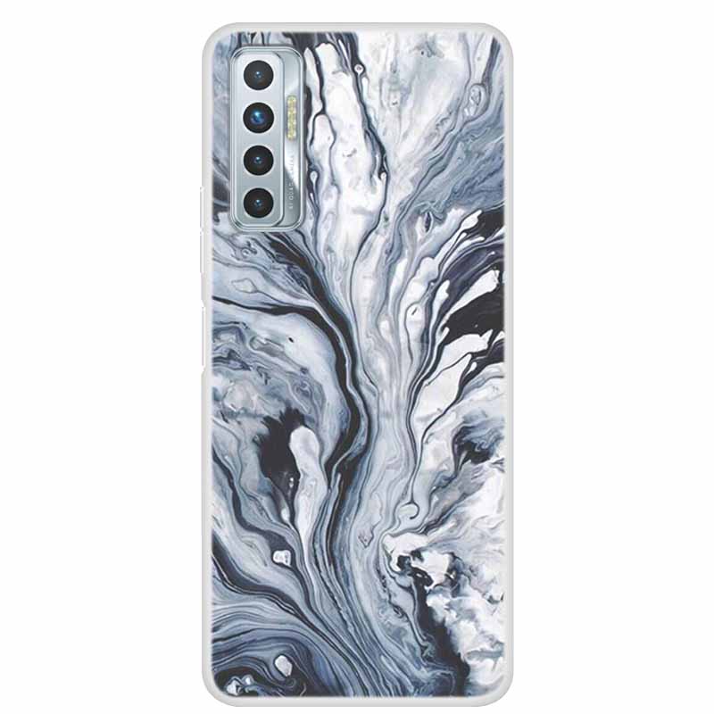 For Tecno Camon 17P Case Luxury Silicone TPU Soft Cover Phone Case For Tecno Camon 17 CG7 CG6 Coque Shockproof Marble Funda Capa