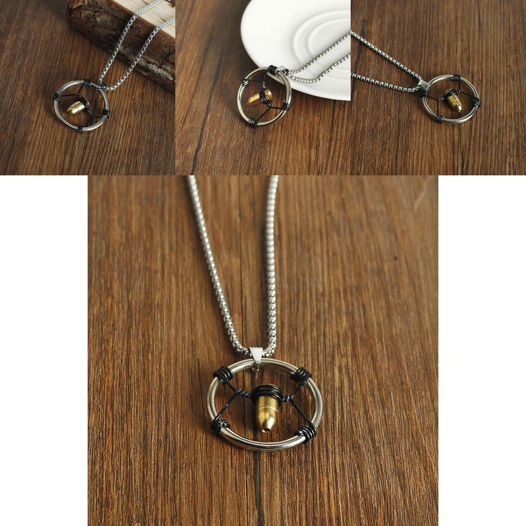 Cyberpunk 2077 Bullet Pendant Necklace With Geometric Design For Men And Women