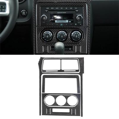 Carbon Fiber Car Air Conditioner Control Rotary Button Panel Sticker For Dodge Challenger 2008-2014 Auto Decor Accessories