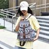 Schultasche Rucksack Damen Einfach Mode Farbe Ethnischer Stil Umhängetasche Vielseitig Trend Kordelzug Bündel Rucksack