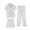 Soft Waxy Rabbit Pajamas Women's Japanese Milk Gentle and Cute Cartoon Girly Casual Short-sleeved Loungewear Three-piece Set
