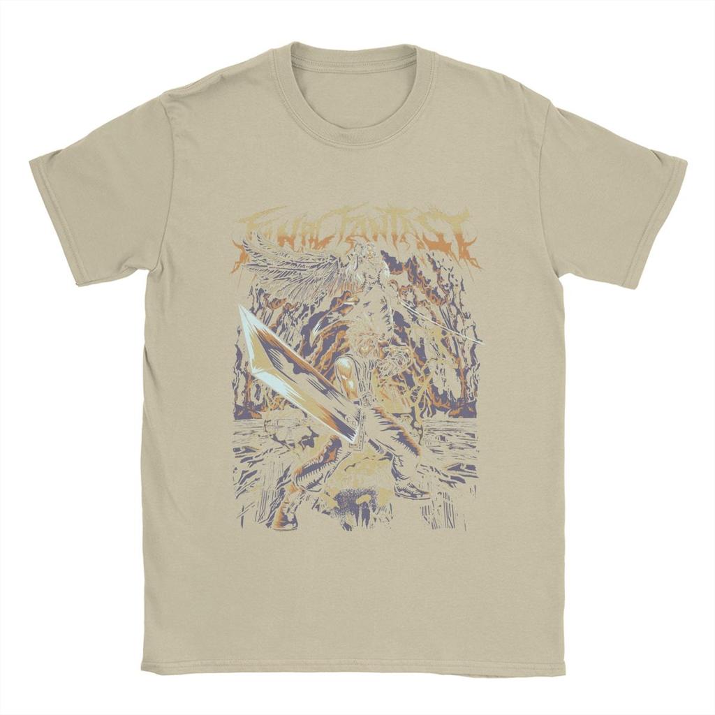 Final Fantasy ALT3 T Shirts for Men Pure Cotton Humorous T-Shirt Round Collar Tees Short Sleeve Clothes Gift Idea