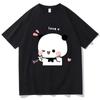 Anime Cartoon Panda Bear Bubu and Dudu T Shirt Kawaii Graphic Printed T Shirt Fashion Crew Neck Plus Size T Shirt Unisex