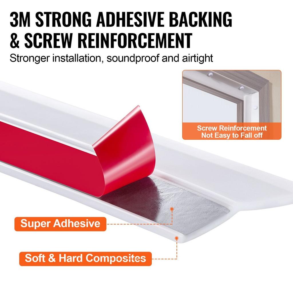 Garage Door Top and Sides Seal Strip 34 FT Universal Weather Stripping