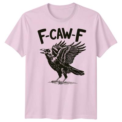 Casual Graphic Tee Unisex F-CAW-F Funny Crow Raven Meme Sarcastic Gothic Halloween T-Shirt Adults Men #18