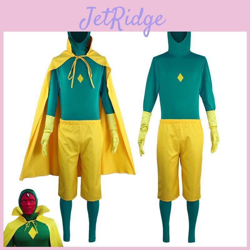 Wanda Vision Cosplay Jumpsuit Outfit With Cloak For Halloween