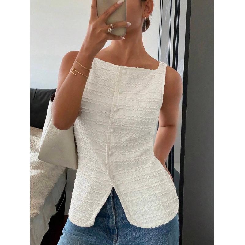 Hot Summer Women's Sleeveless Vest Top for Women's Clothing