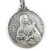 Saint Lucy Medal Pendant, Sterling Silver 925, 14mm, Made In Italy, Saint Coin