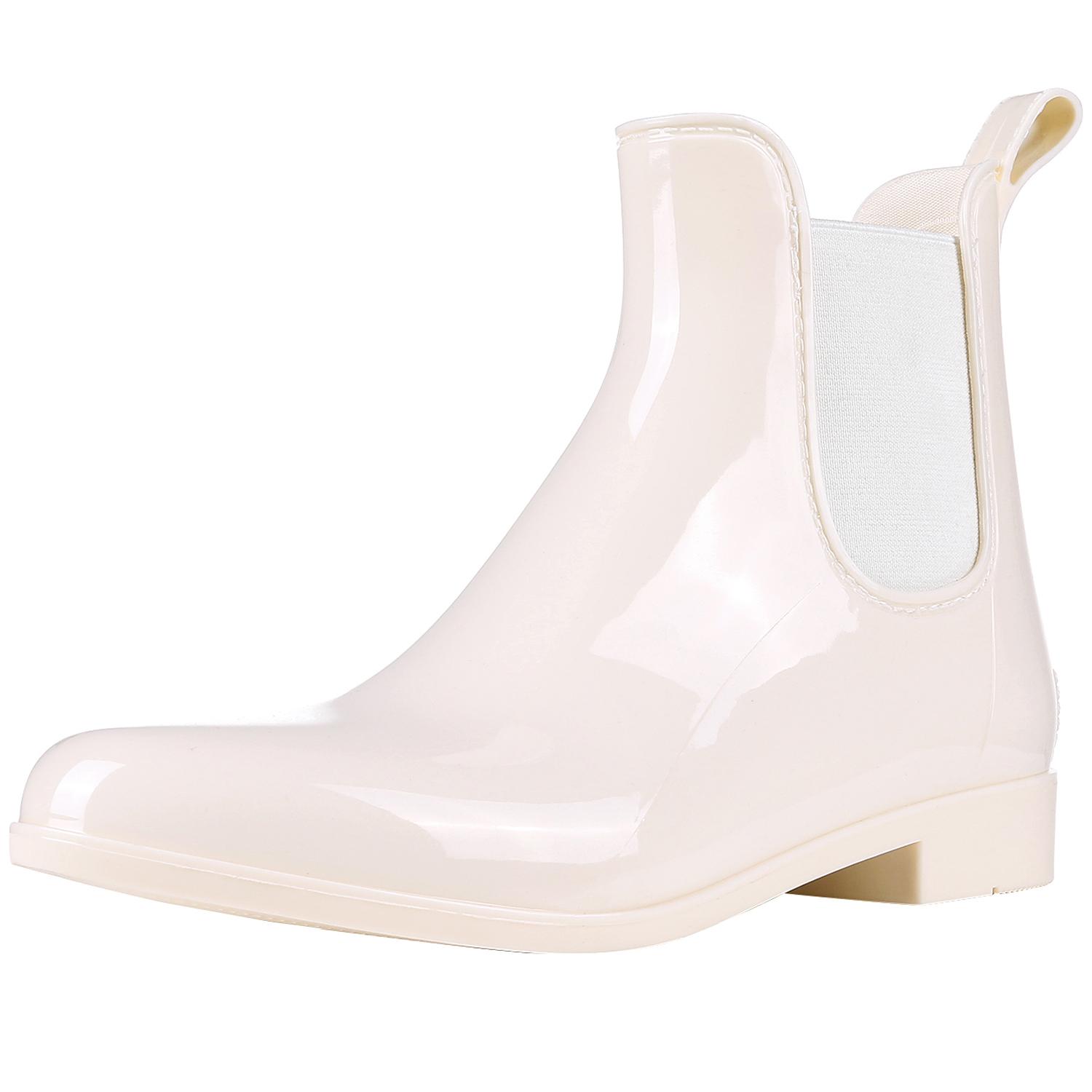 

Fashion Kidmi Classic Women Chelsea Boots Shiny Rain Boots Summer Waterproof Chelsea Boots For Women Fashion Outdoor Non-slip Home Shoes 41-foot 25.5cm