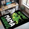 Custom Name Dinosaur Printed Carpet,Rug for Office Chair Living Room Bedroom Kitchen Room Decor Gifts.