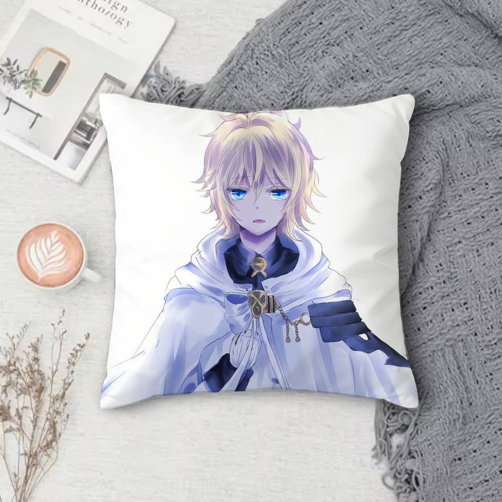 Seraph of the End Doublesided Printed Square Pillow Cover Decorative Cushion Cover for Sofa Bedroom Bedside