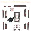 Car-Styling Carbon Fiber Car Interior Center Console Color Change Molding Sticker Decals For Mazda cx-5 2017-