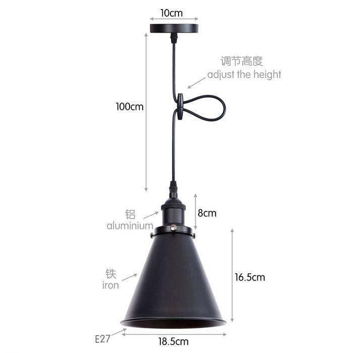 

Vintage Height Adjustable Pendant Light,Black White Bronze Retro E27 Hanging Lights for Kitchen Island Living Room Free E27 bulb