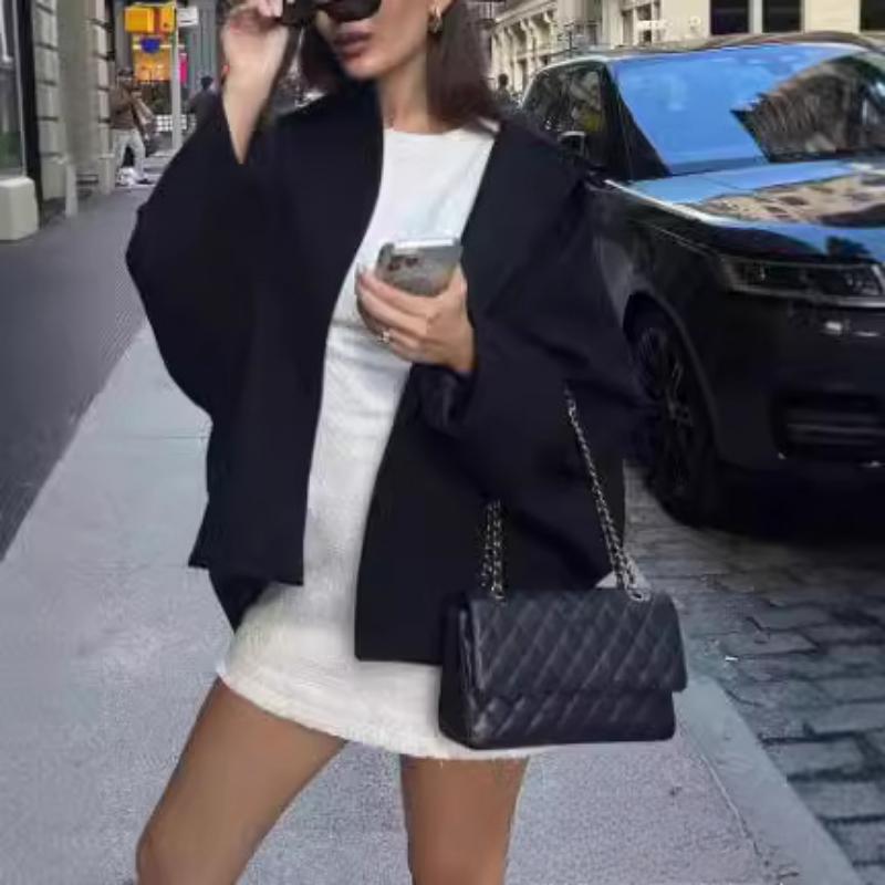 European and American Autumn and Winter Women's Retro Coat Lapel Loose Fur Coat