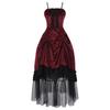 2025 Dark Steampunk Vintage Party Dress Spaghetti Straps Sexy Witch Cosplay Costume Dark Birthday Role Playing Dress