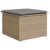 Vidaxl 6-Cz. Garden Furniture Set With Cushions, Beige, Poly Rattan