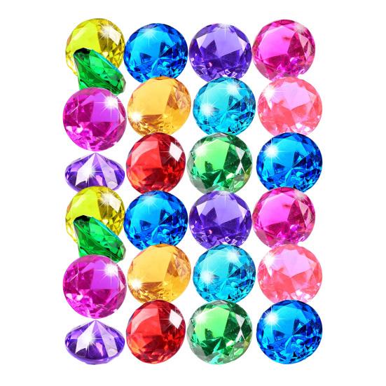 

26 шт. Дайвинг Самоцветы Подводные драгоценные камни Имитация кристалла Большие Красочные Искусственные бриллианты Большие Самоцветы для бассейна для Игр и Тренировок по плаванию Вечеринка 4cm