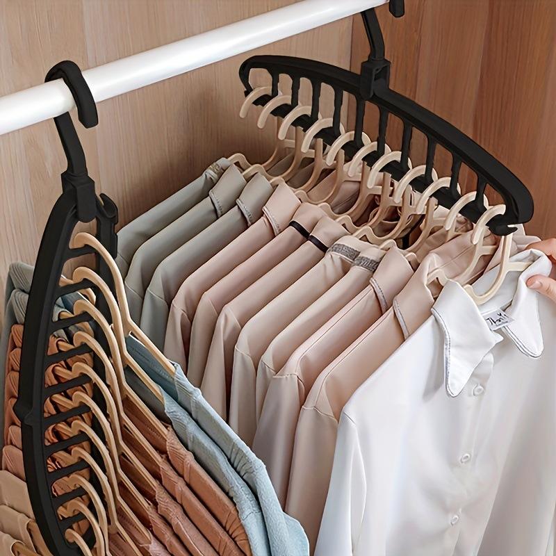 1pc, Multi Functional 360 Rotating Perforated Clothes Hanger, Storage Rack, Student Dormitory Home Space Saving Spiral Plastic Clothes Hanger