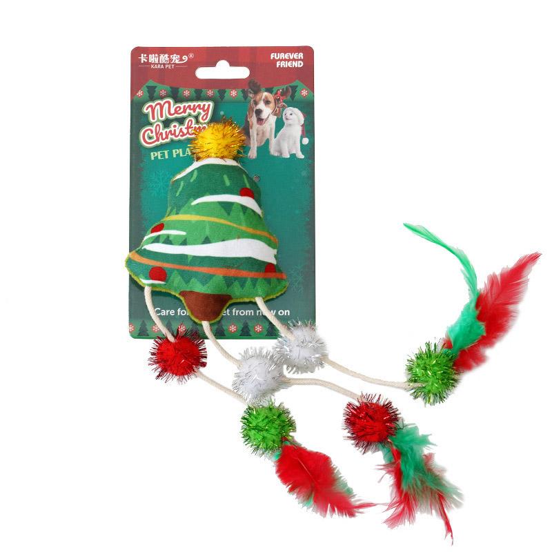 Christmas Plush Cat Toy with Catnip Durable Washable Self-Entertaining Teeth Grinding Chew Toy for Kitten Giochi Per Gatti