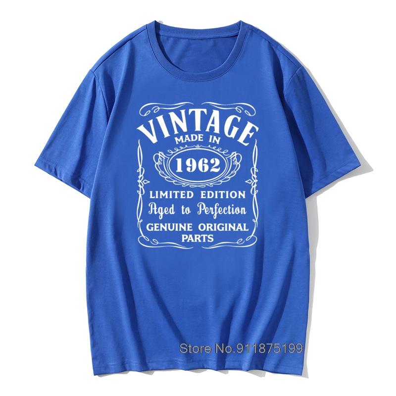 Vintage Made In 1962 T-Shirt Anniversary Present Funny Unisex Graphic Graphic Cotton Short Sleeve Novelty O-Neck Father Tshirt