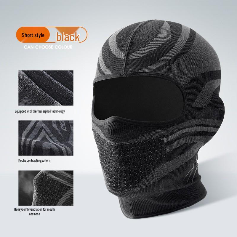 

Мужская зимняя ветрозащитная маска для лица для велоспорта и мотоцикла - совместимая со шлемом, лыжный утеплитель шеи One Size