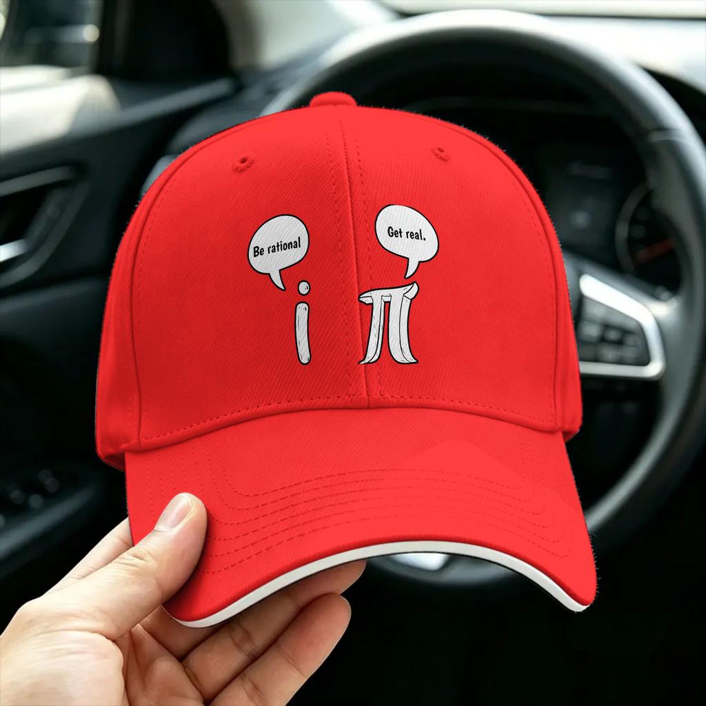 Funny Get Real Be Rational Pi Math Teacher Baseball Cap Casual Couple Women Sports Baseball Caps Birthday Present