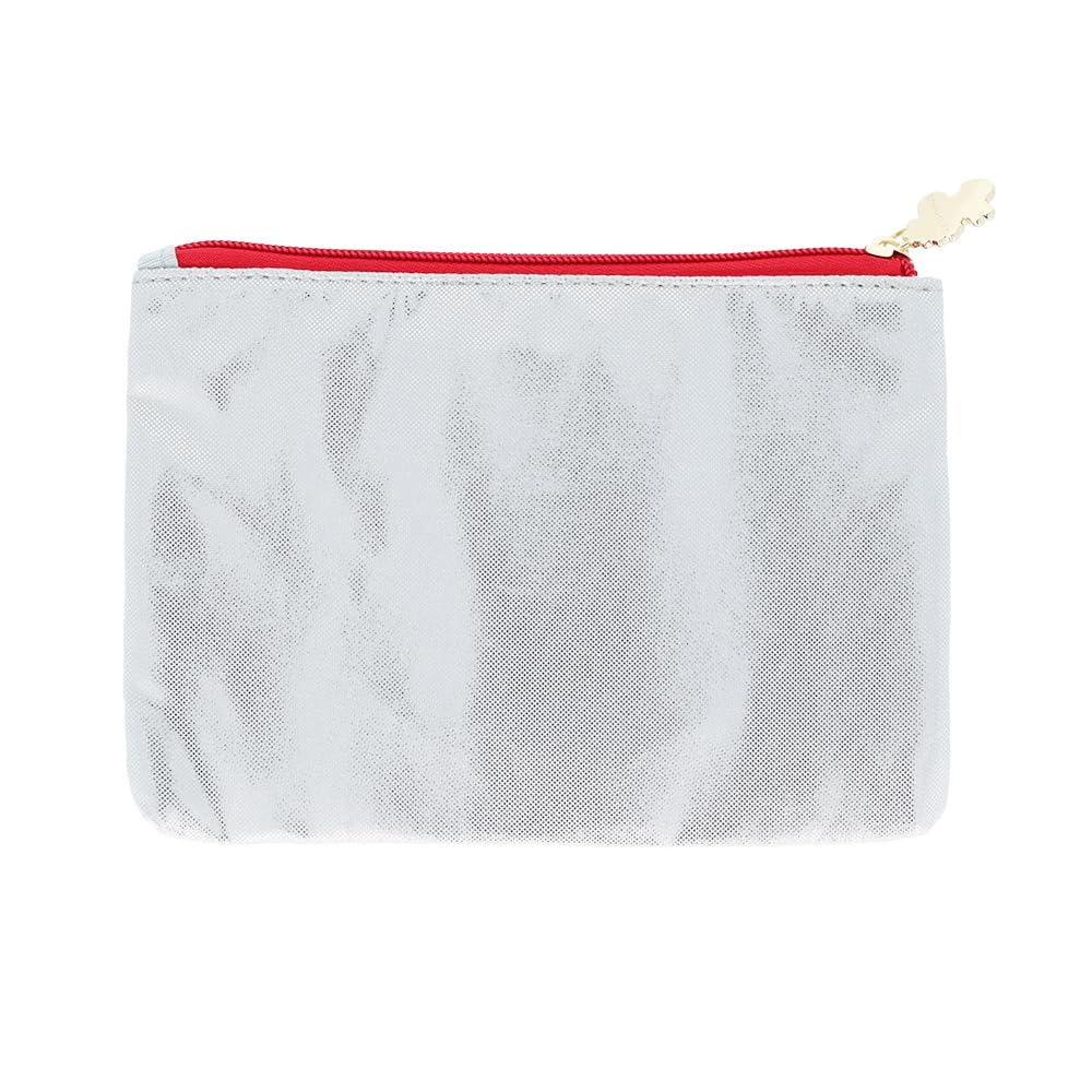 Stationery Snoopy Pouch Flat PEANUTS 75th Anniversary Silver S2333902 Sun-Star