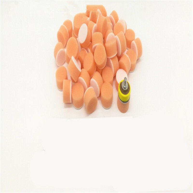 60 szt. 1" 25mm Gąbkowy Pad Polerski Zestaw Padów Polerskich Polerka Samochodowa + 2 szt. Płyta Podkładowa M6 Pasuje do Szlifierki Elektrycznej Dremel Narzędzie Obrotowe