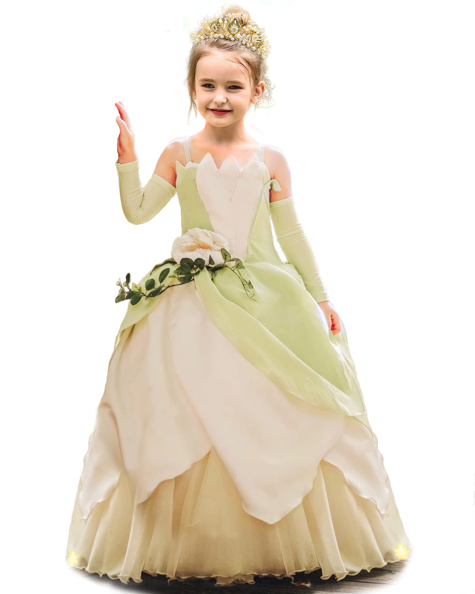 

Princess and the Frog Princess Dress for Tiana Frog Frog Kids Cosplay Fancy School Stage Play Recital [TYHTYM] Kids, Dress, Princess, King, Costume,