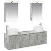 Bathroom Cabinet Set 5 Pcs Concrete Grey Particleboard