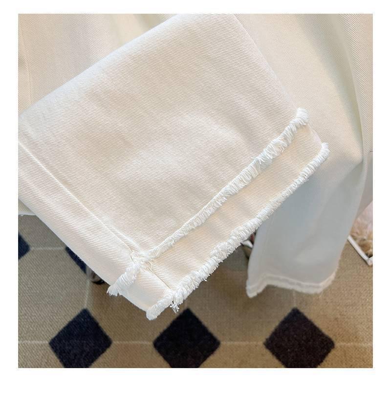 2025 Women's High Waist Retro Wide Leg Jeans - White