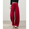 TERRE BLEUE Women's Embroidered Wide-Leg Casual Pants