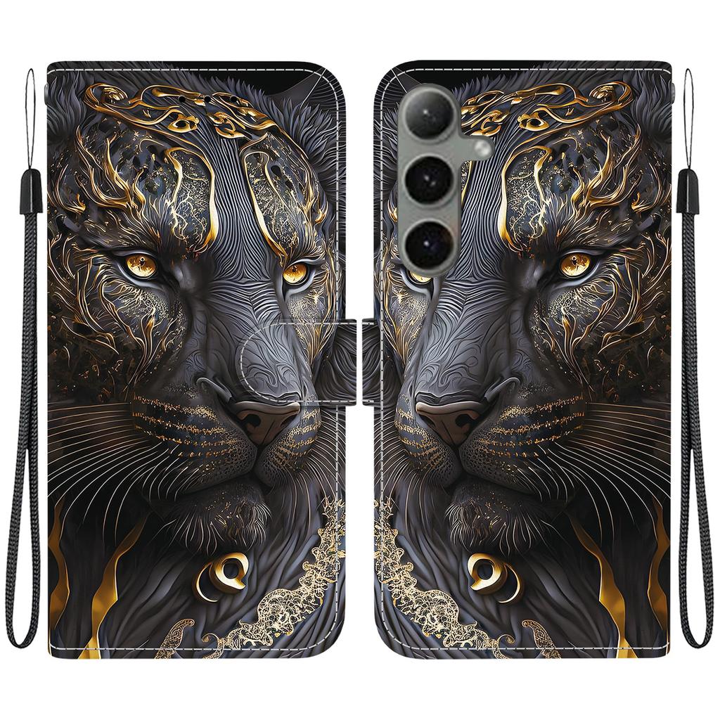 Handmade PU Leather Flip Case for Samsung Galaxy S25+/S25 Plus (SM-S936B)- Anti-Slip Shockproof Cover with Wrist Strap & Heart/Rose Cat Designs