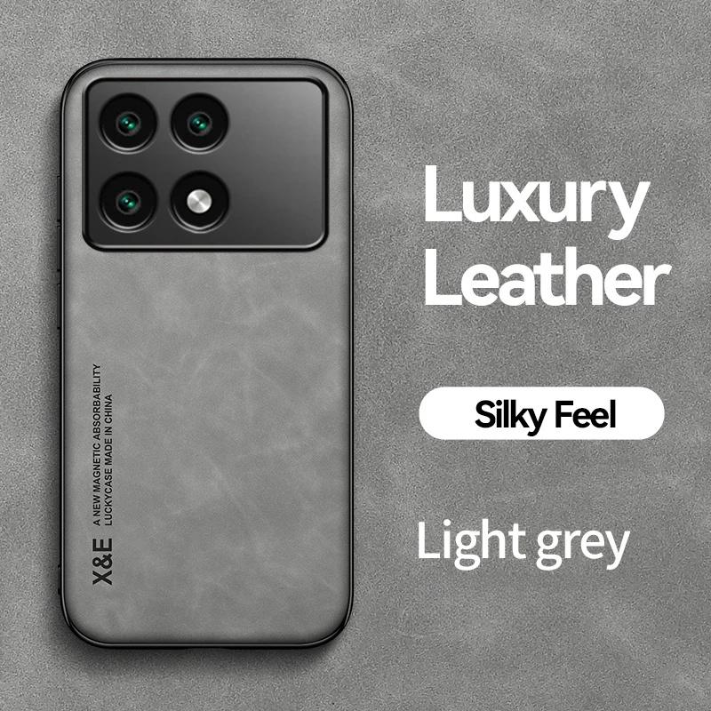 

For Xiaomi Poco F6 Pro 5G Case Magnetic Holder Phone Case For Poko Poxo Pocco Little F 6 Pro F6Pro Shockproof Leather Back Cover For Poco F6 Pro 5G