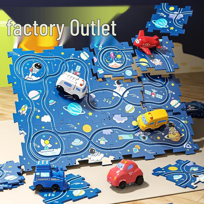 

Children s DIY Electric Puzzle Train Set with Track