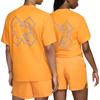 Nike X Patta Collaboration Reflective Logo Cartoon Graphic Crew Neck T-Shirt Unisex Tops Orange FJ3033-717