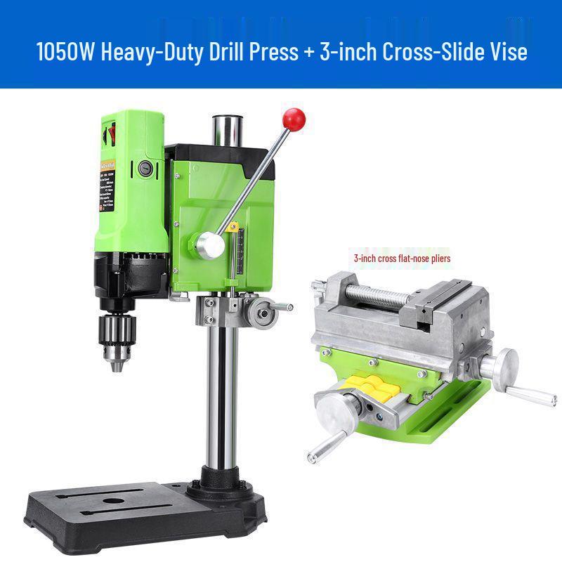 High-Precision Miniature Bench Drill: Industrial-Grade Small Drill Press for Woodworking and Household Use