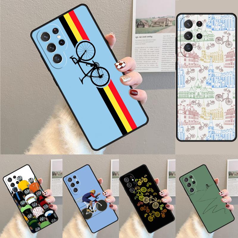 Mountainbike Wielrennen kunst Siliconen Telefoonhoesje Voor Samsung Galaxy note 10 pro S26 S25 S24 S23 S22 S21 Plus S25Ultra Capa Cover