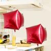 3Pcs 4D Square Aluminum Foil Balloon Cube Shaped Party Decoration for Birthday Wedding Festival Celebration Photo Prop