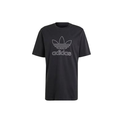 adidas Adicolor Outline Trefoil Tee Black Men Streetwear IU2347
