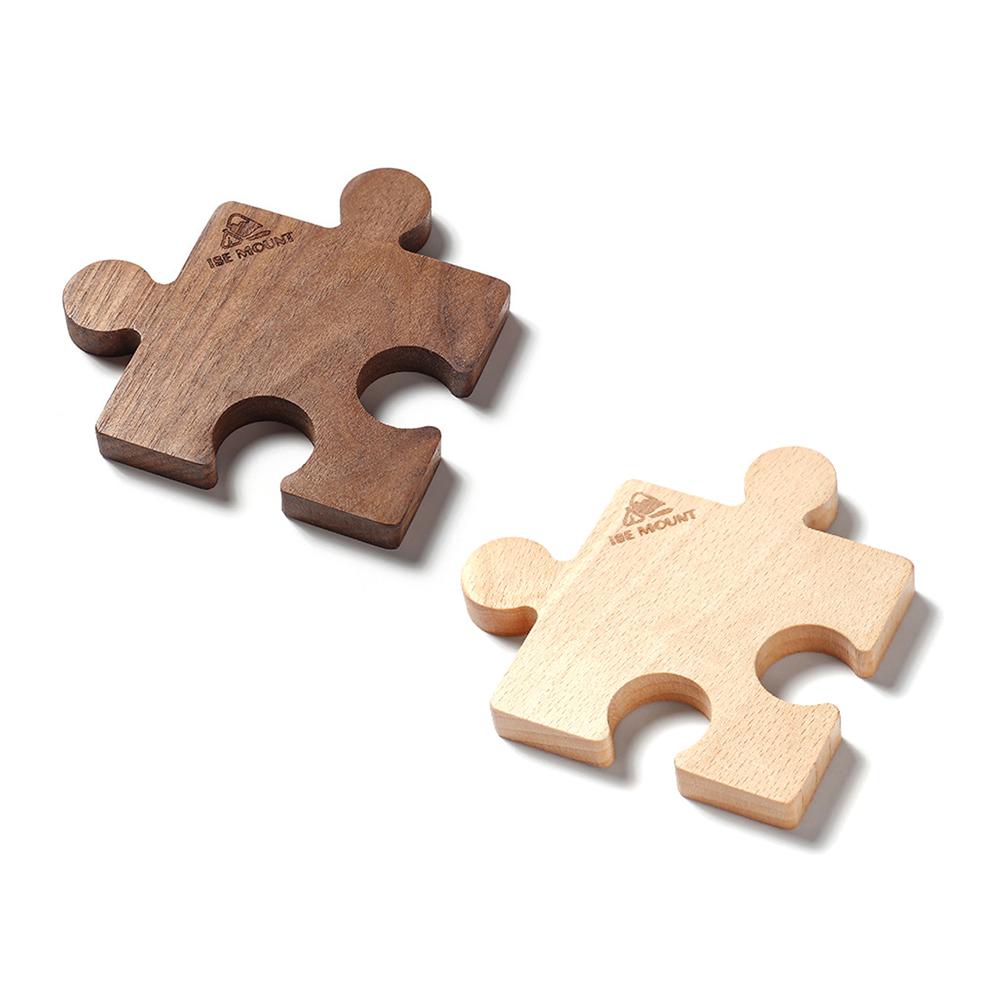 Outdoor Camping Dřevěná podložka Buk Ořech Tepelná izolace Hrníček Podložka Jigsaw Tvar Šálek Pad Dřevo Čaj