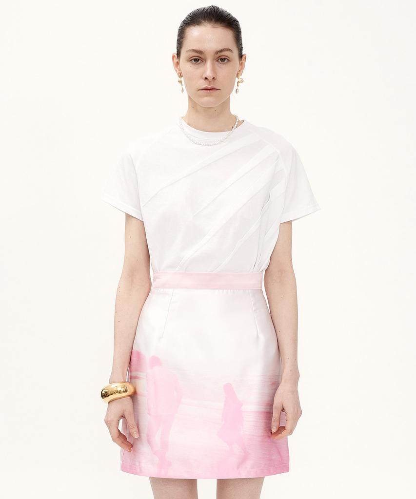 KIME Printed Mini Skirt (Pink)