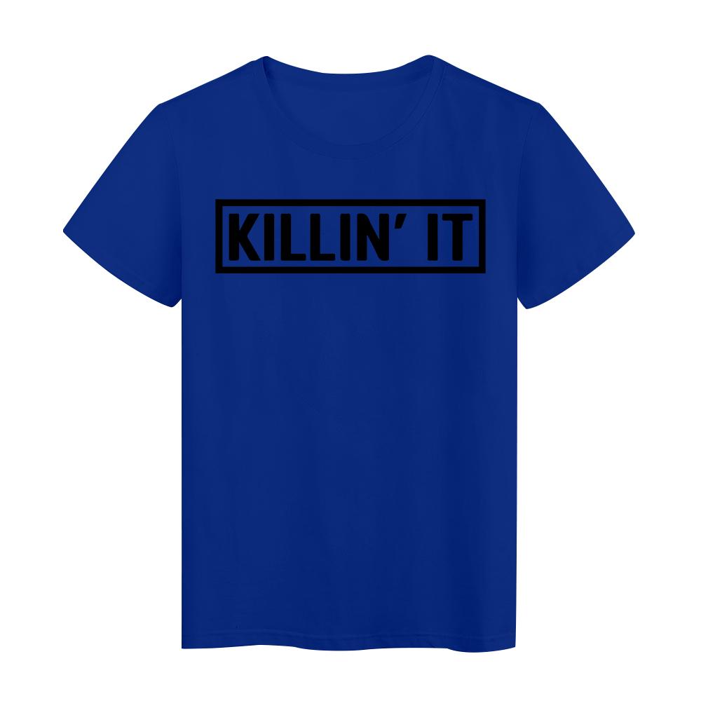 Hip Hop Beautiful Style Summer T Shirt Women Black Kiilin It Letter Graphic Printed Short Sleeve