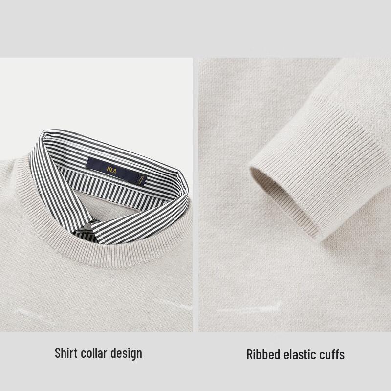 HLA Men's Faux Two-Piece Far-Infrared Thermal Knit Sweater