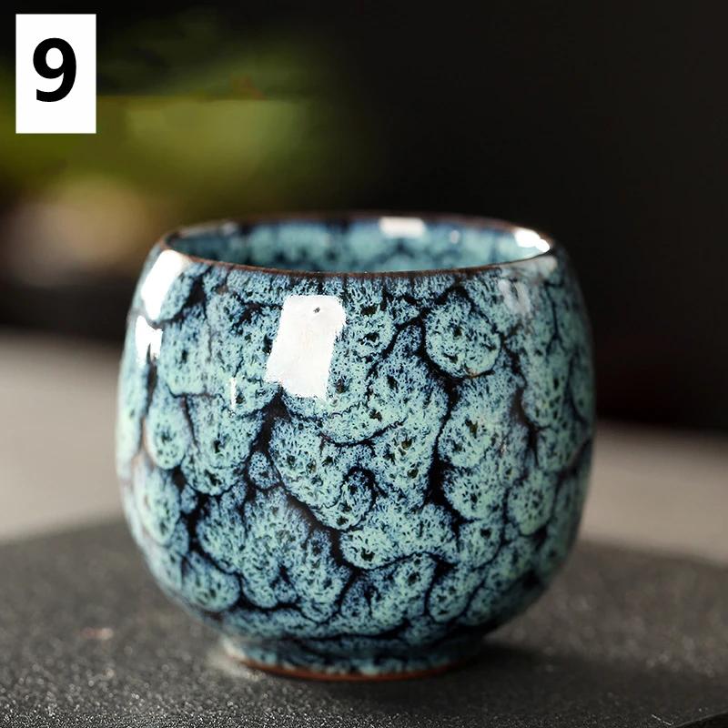 1PC Kiln Change Ceramic Cup Porcelain Kung Fu Tea Cups 110ml Drinkware Tableware Pottery Drinkware Tableware Coffee Mug Wine Mug